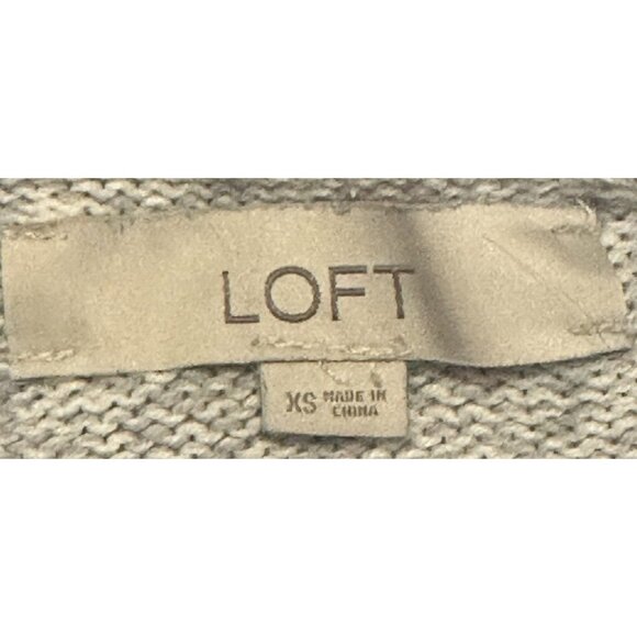 Loft Womens Sweater Knit Turtleneck Bell Sleeve Pullover Light Grey Size XS - Picture 8 of 10